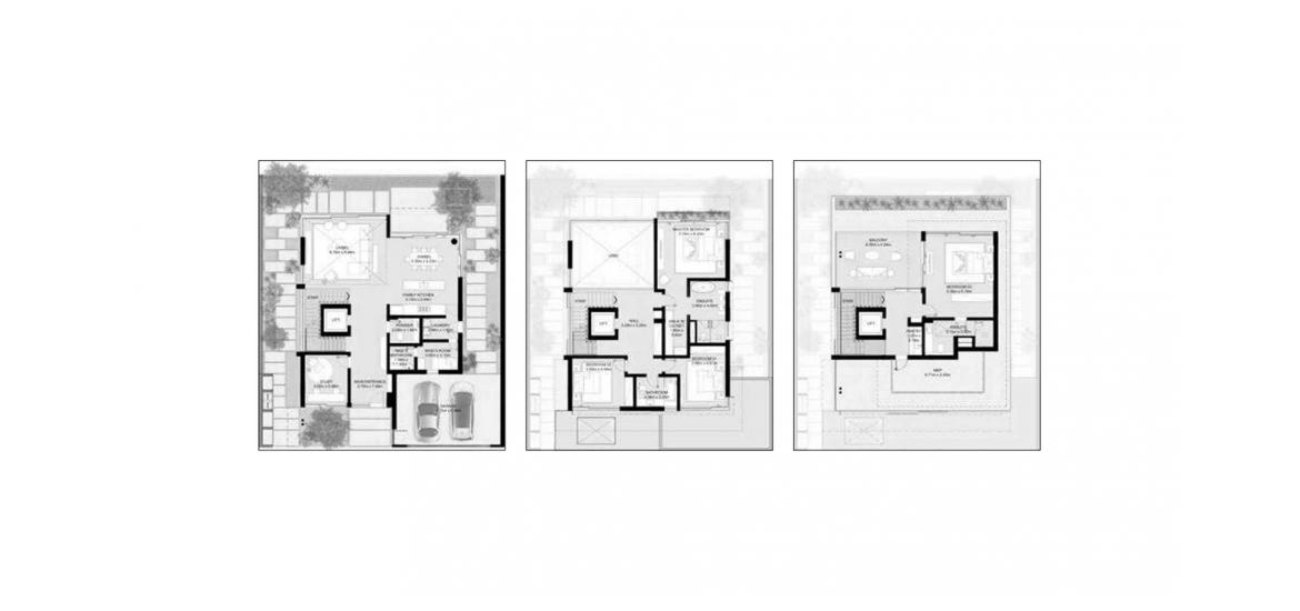 Plano del apartamento «B», 4 dormitorios en NAD AL SHEBA GARDENS