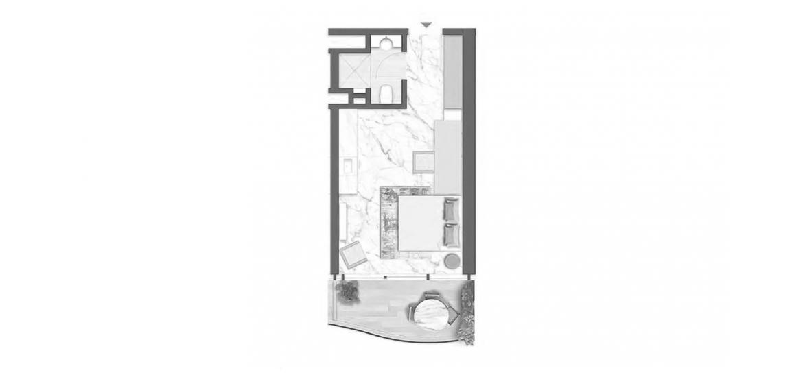 Plano del apartamento «38SQM VARIANT3», 1 habitación en DAMAC CHIC TOWER