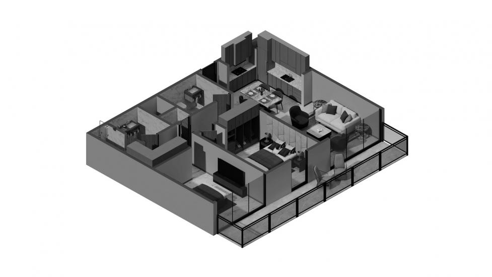 Plano del apartamento «2 BR Type A 113SQM», 2 dormitorios en EMAAR GOLF HEIGHTS