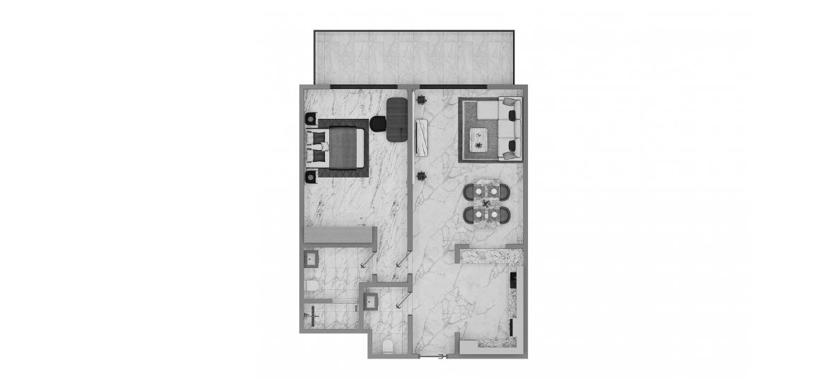 Plano del apartamento «1 Bedroom 57SQM», 1 dormitorio en BINGHATTI NOVA