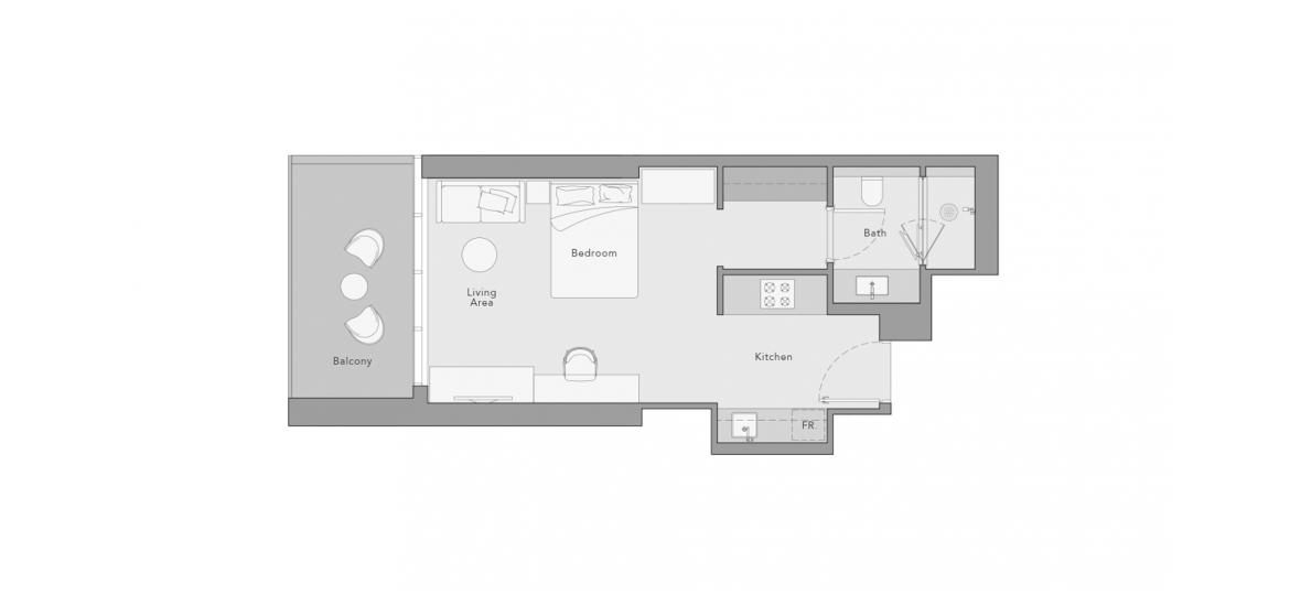 Plano del apartamento «STUDIO», 1 habitación en THE QUAYSIDE RESIDENCES