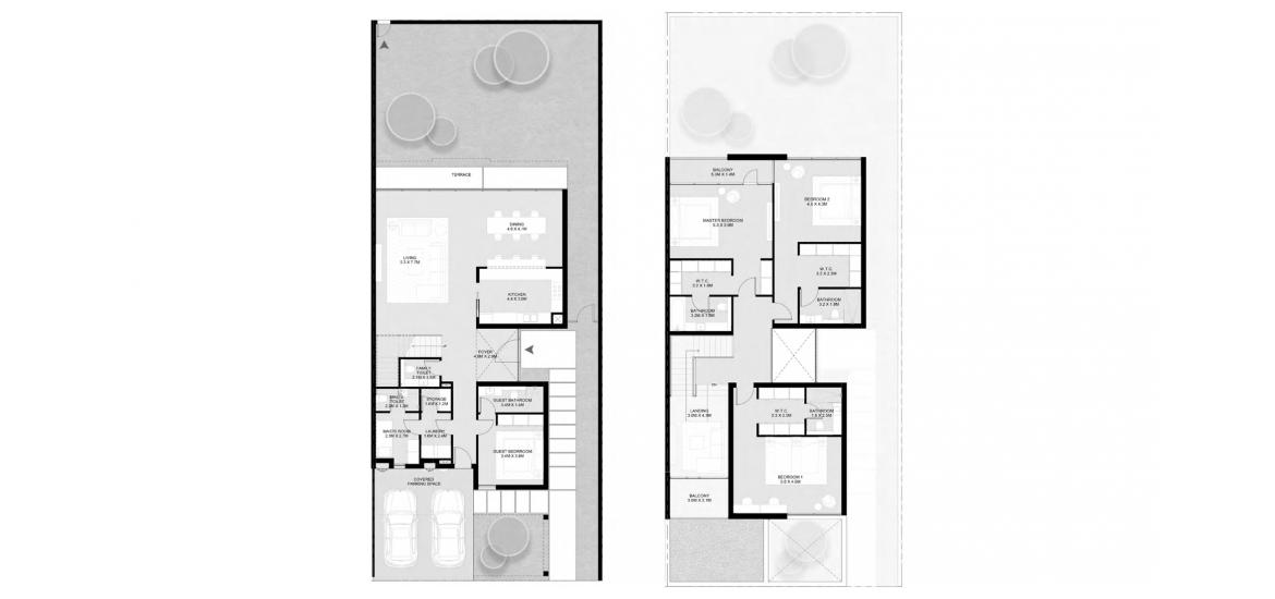 Plan d'étage de l'appartement «4BR-B 371SQM», 4 chambres à JOURI HILLS