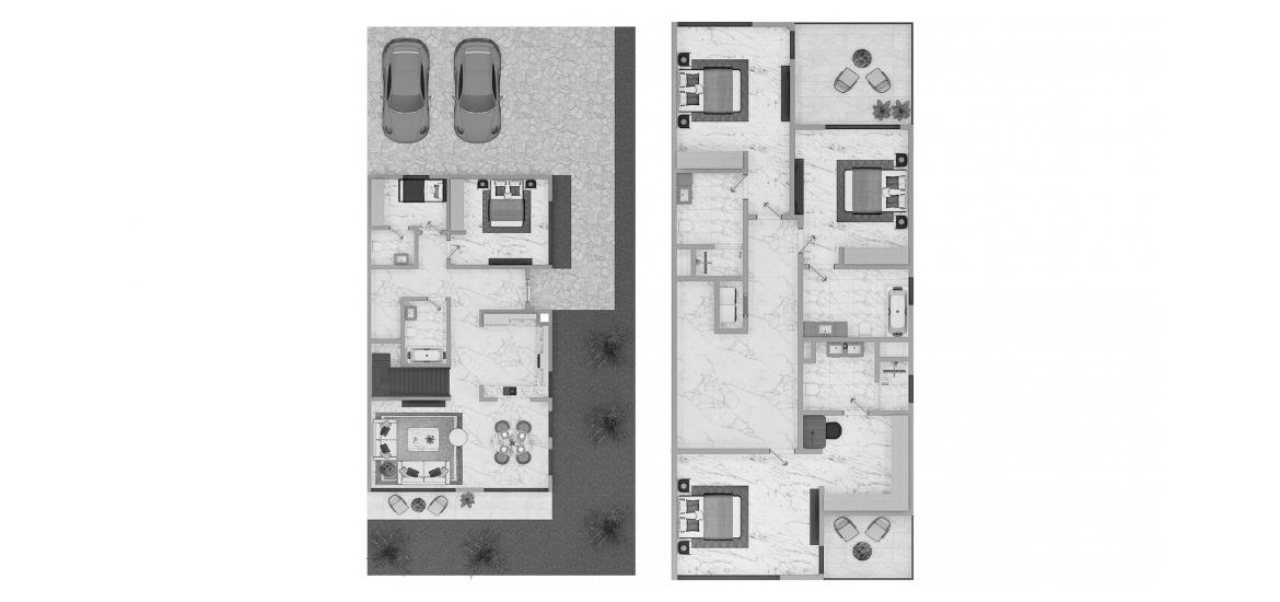 Plan d'étage de l'appartement «4BR 229SQM», 4 chambres à AURA GARDENS