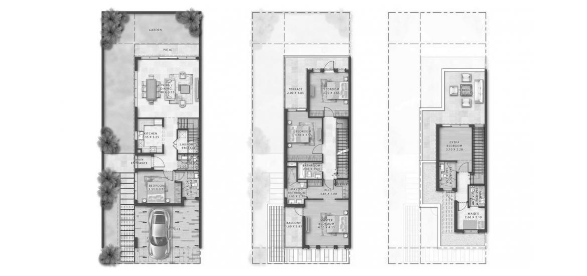 Apartment floor plan «312sqm», 5 bedrooms in PORTOFINO
