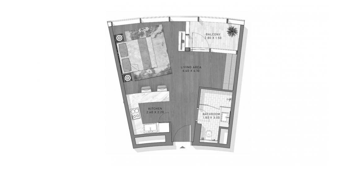 Apartment floor plan «33.07SQM», 1 room in SAFA TWO