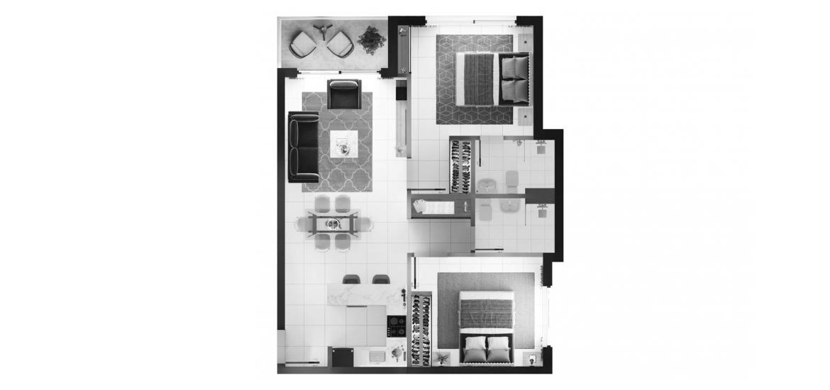 Apartment floor plan «77sqm», 2 bedrooms in TORINO