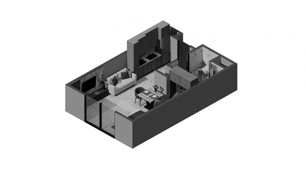 Apartment floor plan «Studio Type A 30SQM», 1 room in ASCOT RESIDENCES